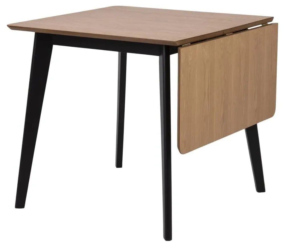 Roxby Drop Leaf Extendable Dining Table - Oak, Black