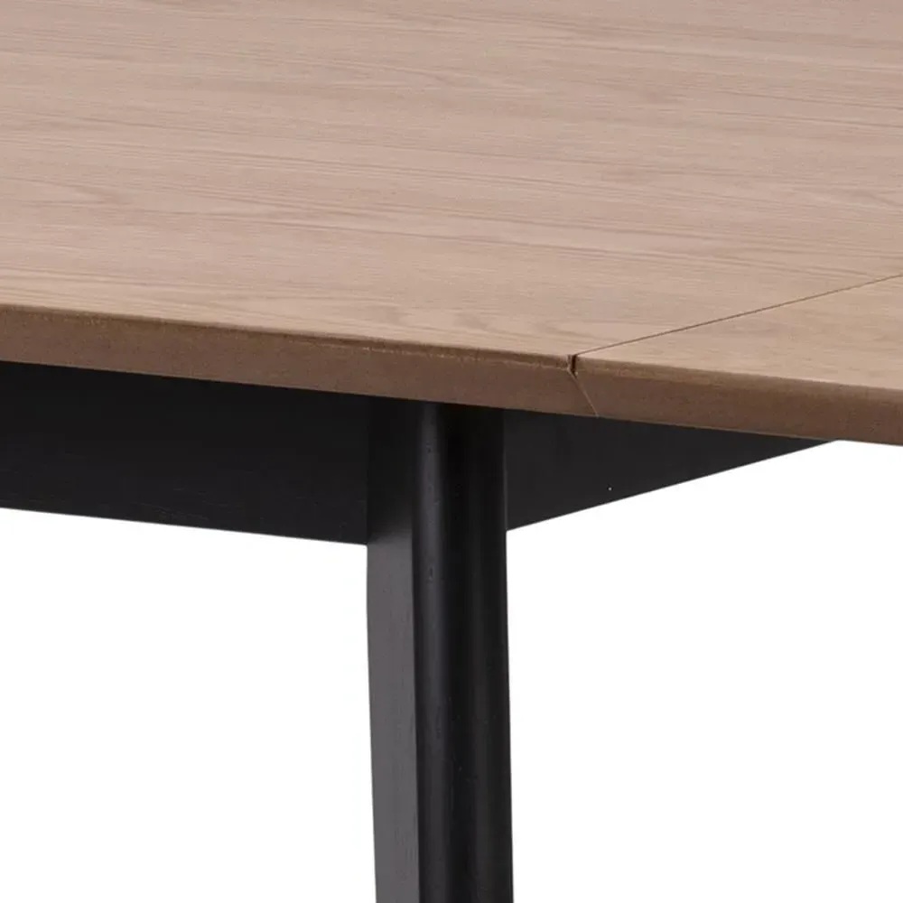Roxby Drop Leaf Extendable Dining Table - Oak, Black