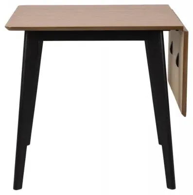 Roxby Drop Leaf Extendable Dining Table - Oak, Black