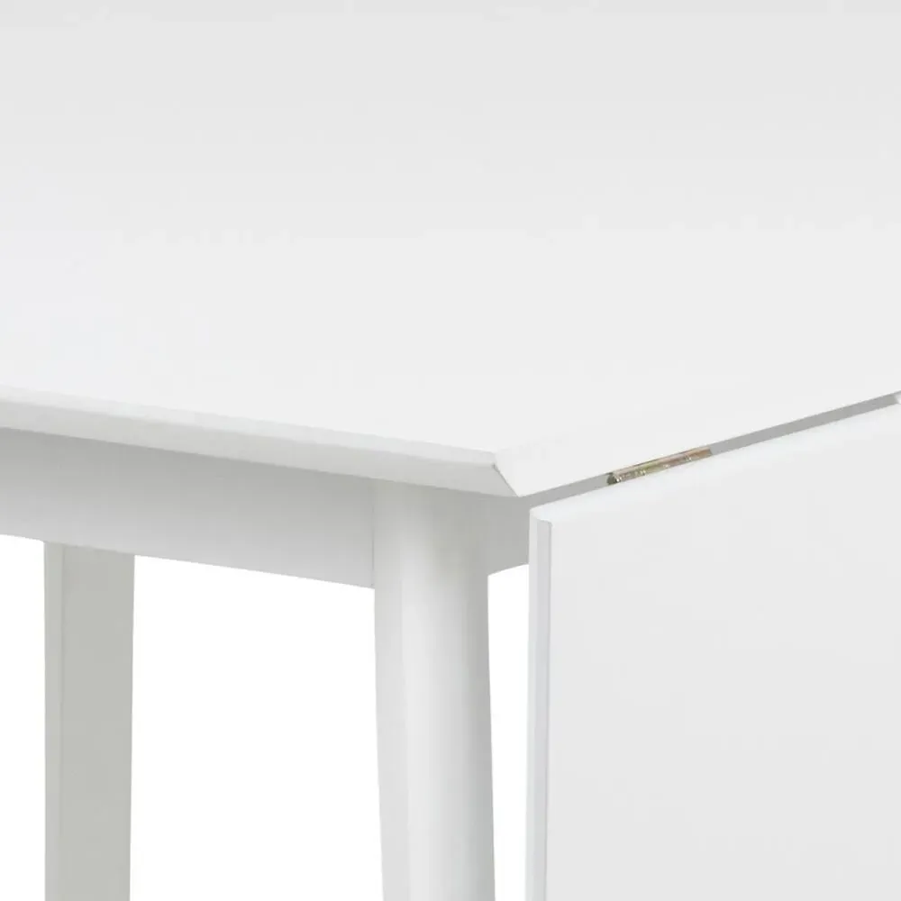 Roxby Drop Leaf Extendable Dining Table - White
