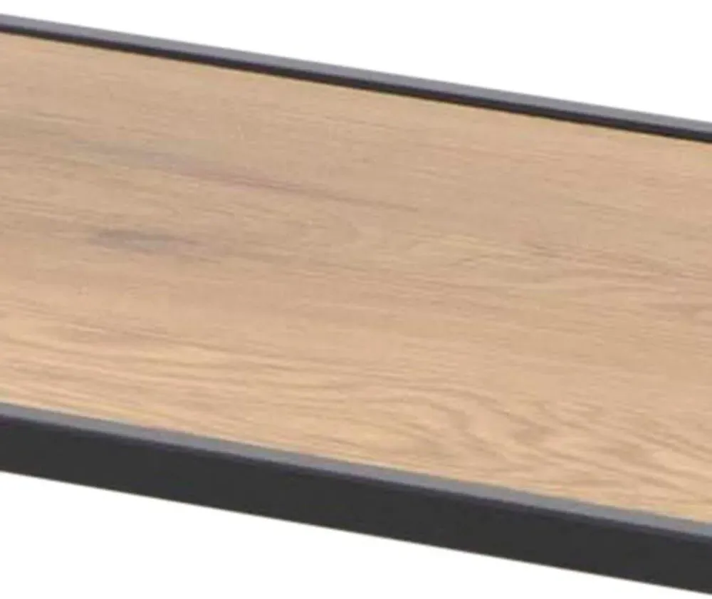 Salvo High Open Shelving Unit - Wild Oak, Black