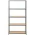 Salvo Low Open Shelving Unit - Wild Oak, Black