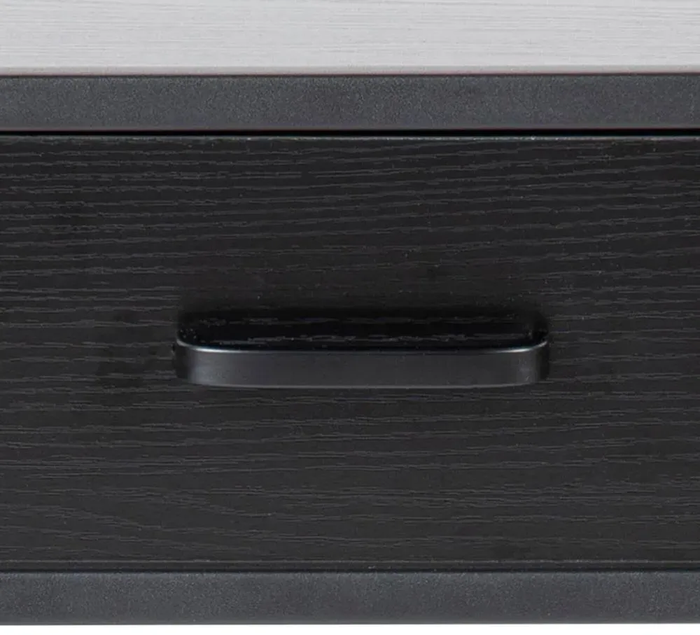 Seaford 1 Drawer Bedside Table - Black, Melamine