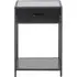 Seaford 1 Drawer Bedside Table - Black, Melamine