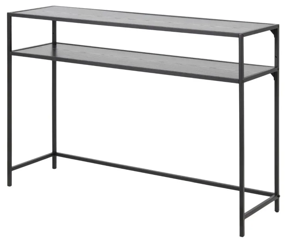Seaford 120cm Console Table - Black, Melamine