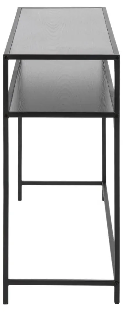 Seaford 120cm Console Table - Black, Melamine