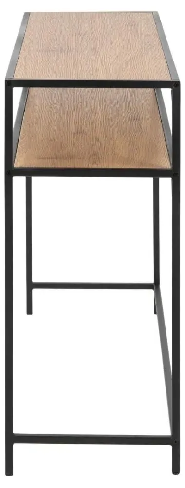 Seaford 120cm Console Table - Oak, Metal