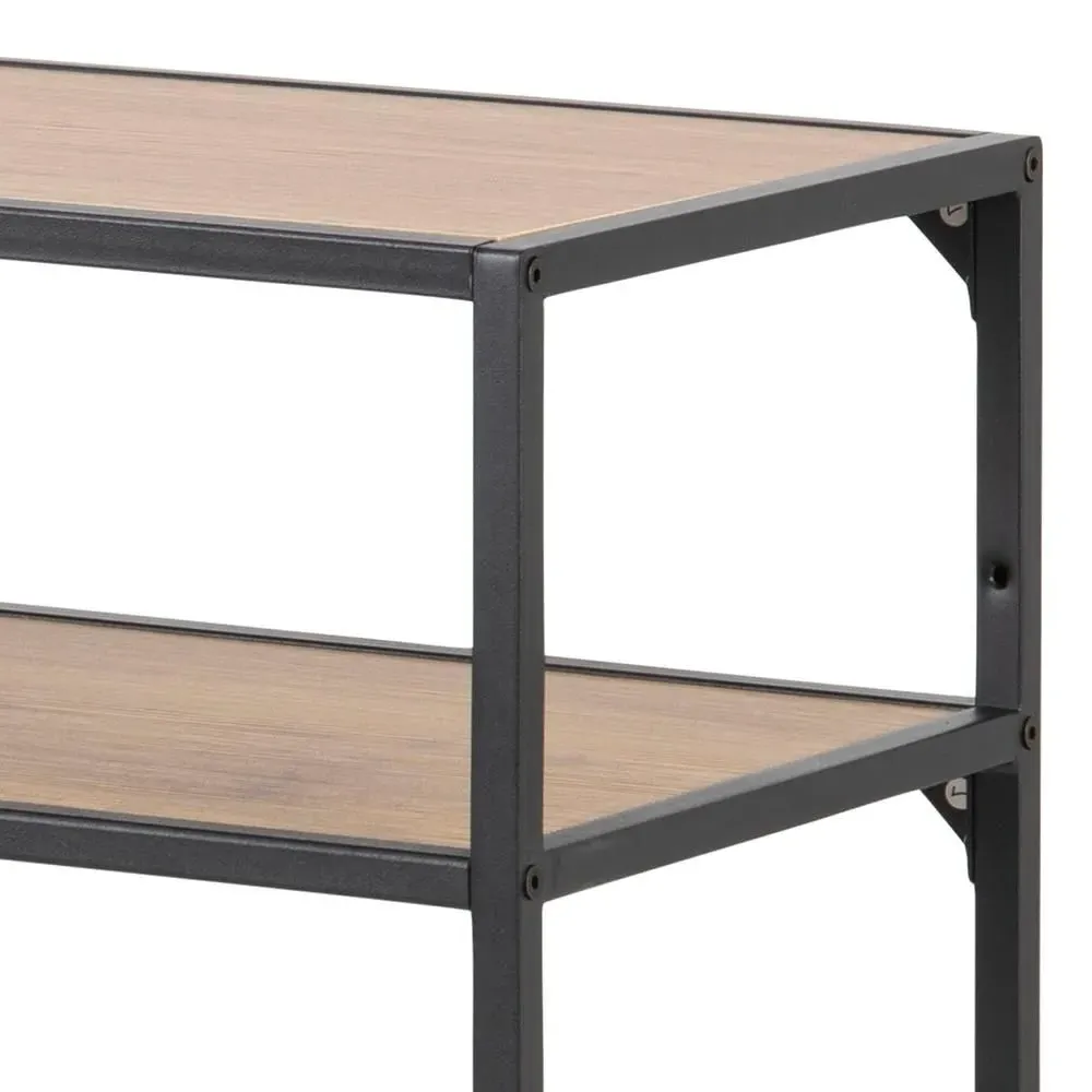 Seaford 120cm Console Table - Oak, Metal