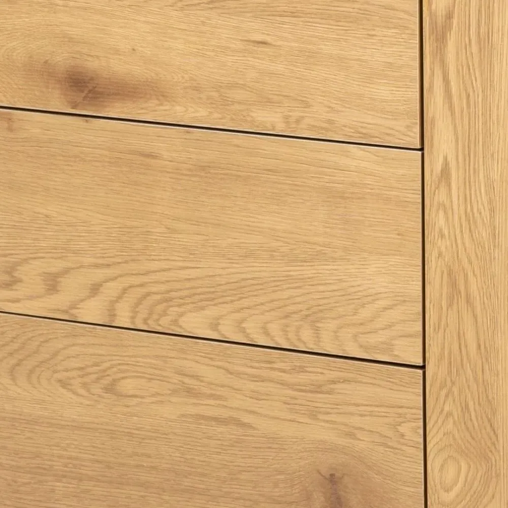 Seaford 120cm Sideboard - Wild Oak, Black