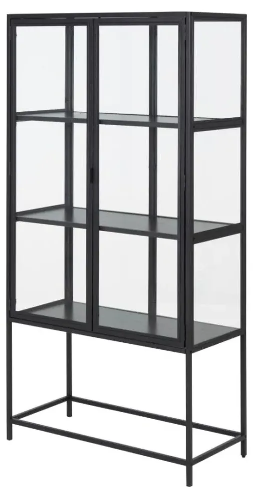 Seaford 2 Door Display Cabinet - Black