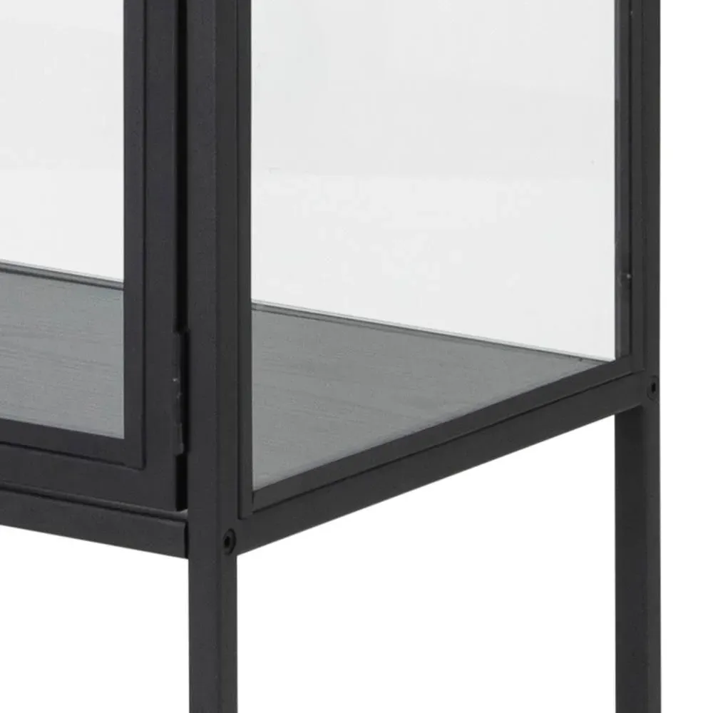 Seaford 2 Door Display Cabinet - Black