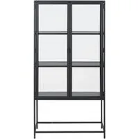 Seaford 2 Door Display Cabinet - Black