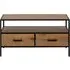 Seaford 90cm TV Unit - Wild Oak, Black