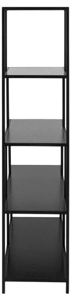 Seaford Large Open Shelving Unit - Black, Melamine