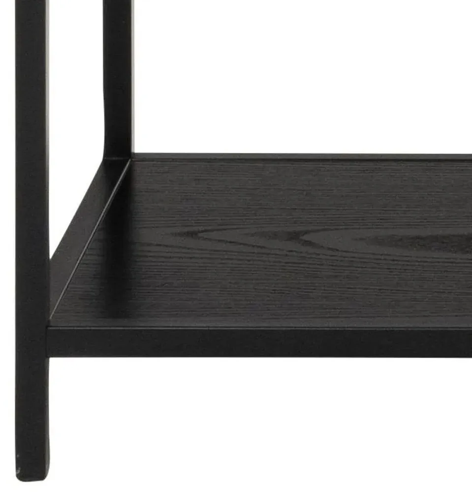 Seaford Large Open Shelving Unit - Black, Melamine