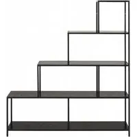 Seaford Large Open Shelving Unit - Black, Melamine