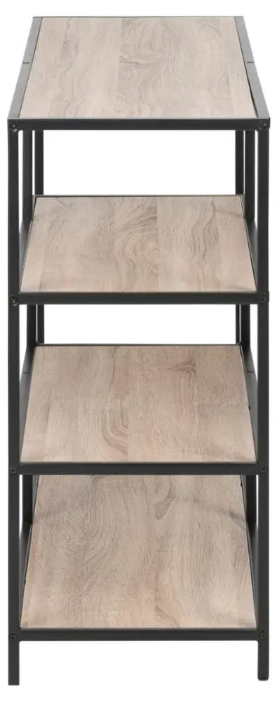 Seaford Multi Open Shelving Unit - Sonoma Oak, Black