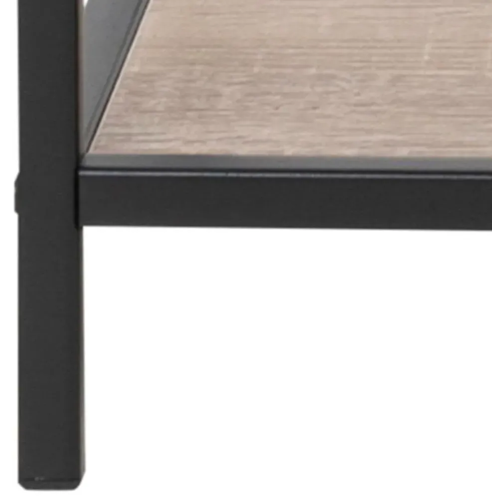 Seaford Multi Open Shelving Unit - Sonoma Oak, Black