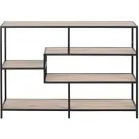 Seaford Multi Open Shelving Unit - Sonoma Oak, Black