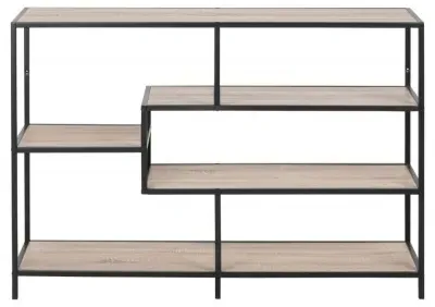 Seaford Multi Open Shelving Unit - Sonoma Oak, Black image