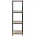 Seaford Narrow Open Shelving Unit - Wild Oak, Black