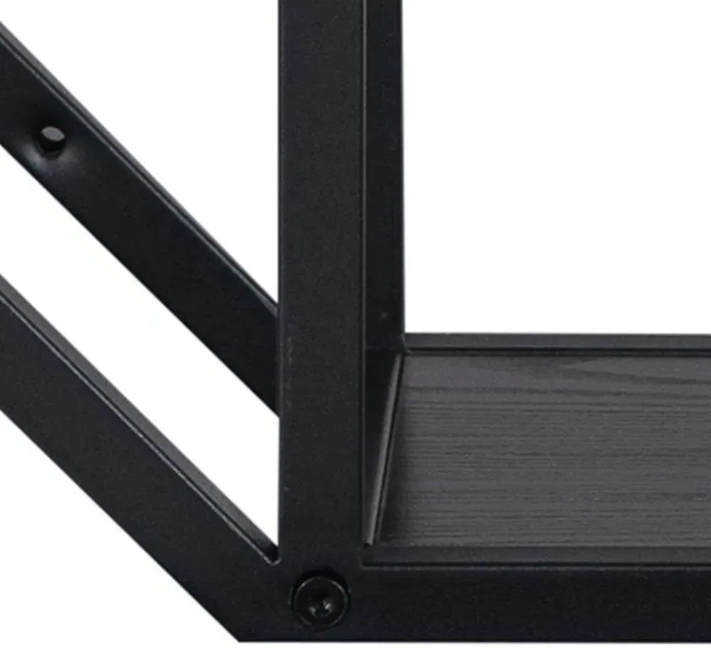 Seaford Octagonal Wall Rack - Black, Melamine