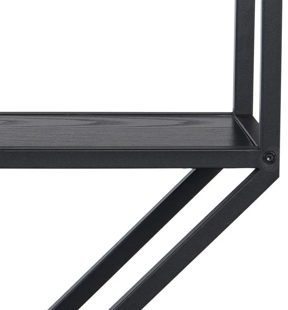 Seaford Octagonal Wall Rack - Black, Melamine