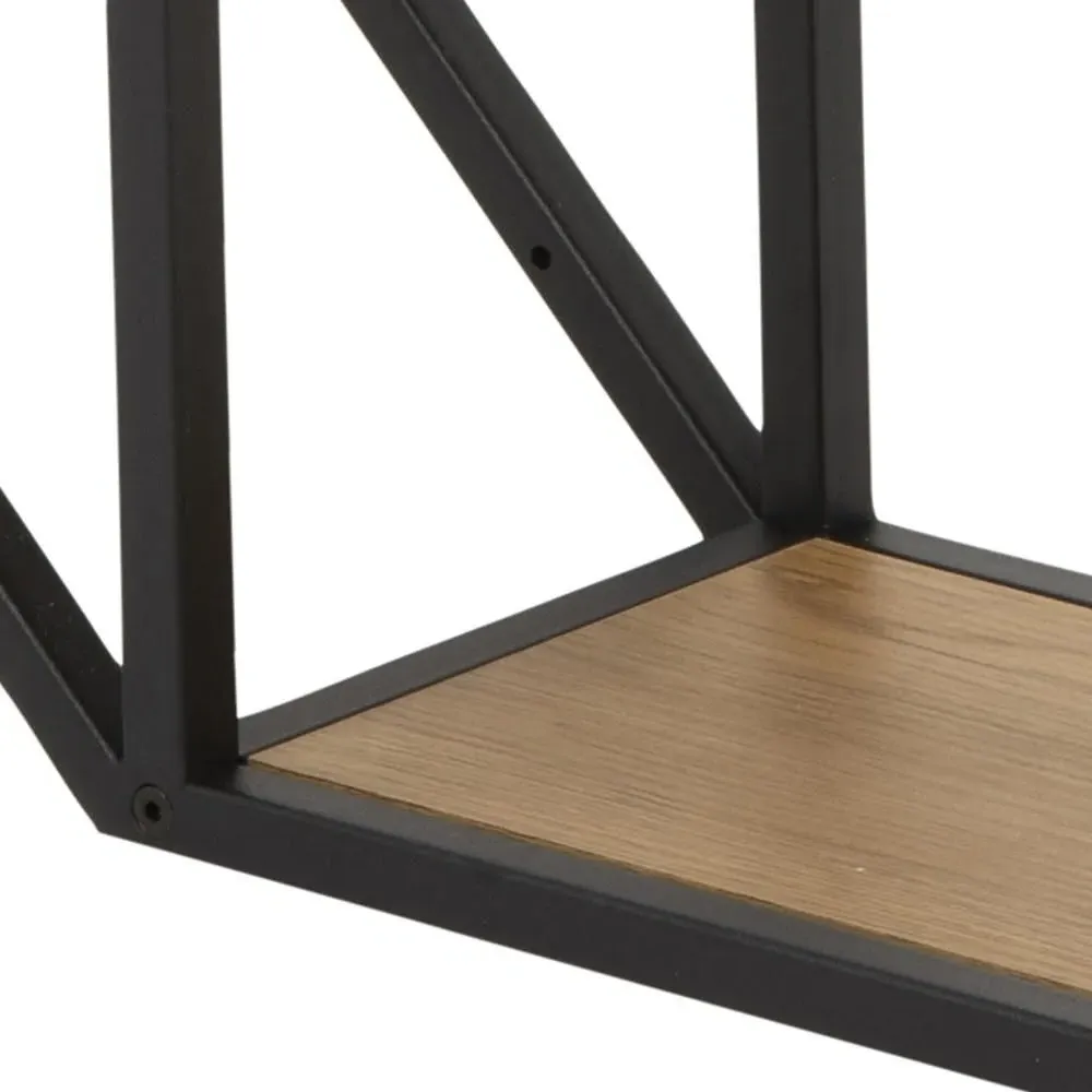 Seaford Octagonal Wall Rack - Wild Oak, Metal