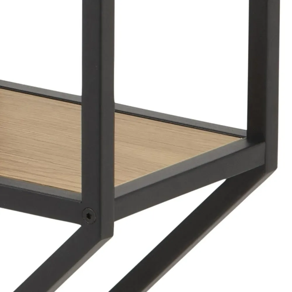 Seaford Octagonal Wall Rack - Wild Oak, Metal