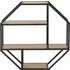 Seaford Octagonal Wall Rack - Wild Oak, Metal