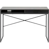 Seaford Office Desk with Drawer - Black