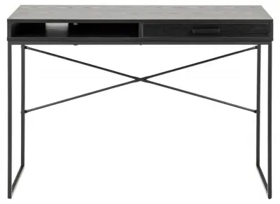 Seaford Office Desk with Drawer - Black