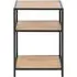 Seaford Open Bedside Table - Wild Oak, Black
