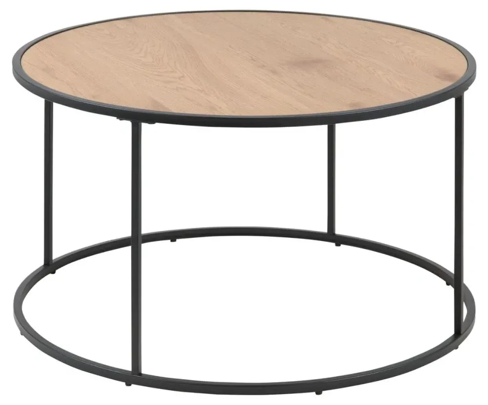Seaford Round Coffee Table - Oak, Wood