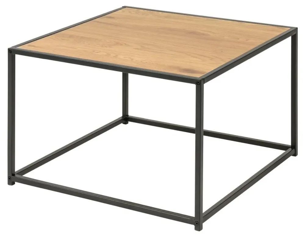 Seaford Square Coffee Table - Wild Oak, Black