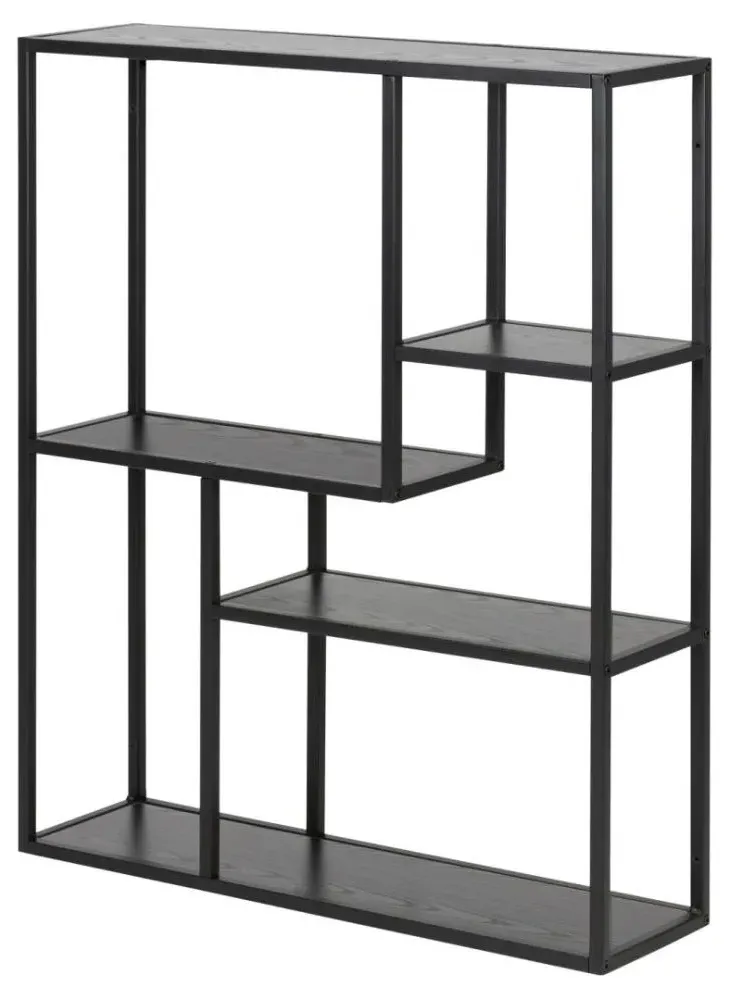 Seaford Wall Rack - Black, Melamine