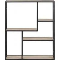 Seaford Wall Rack - Sonoma Oak, Metal