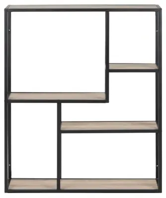 Seaford Wall Rack - Sonoma Oak, Metal