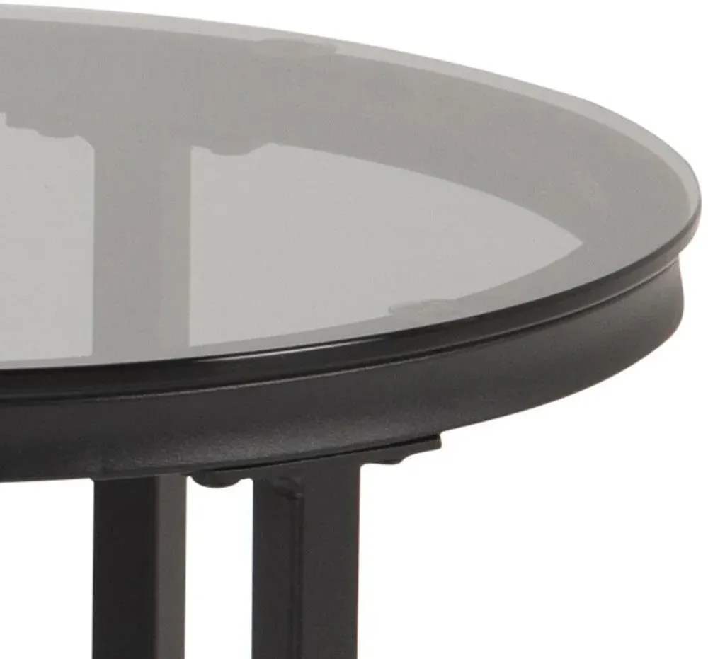 Spiro Coffee Table Set - Black, Marble Glass Metal