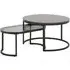 Spiro Coffee Table Set - Black, Marble Glass Metal