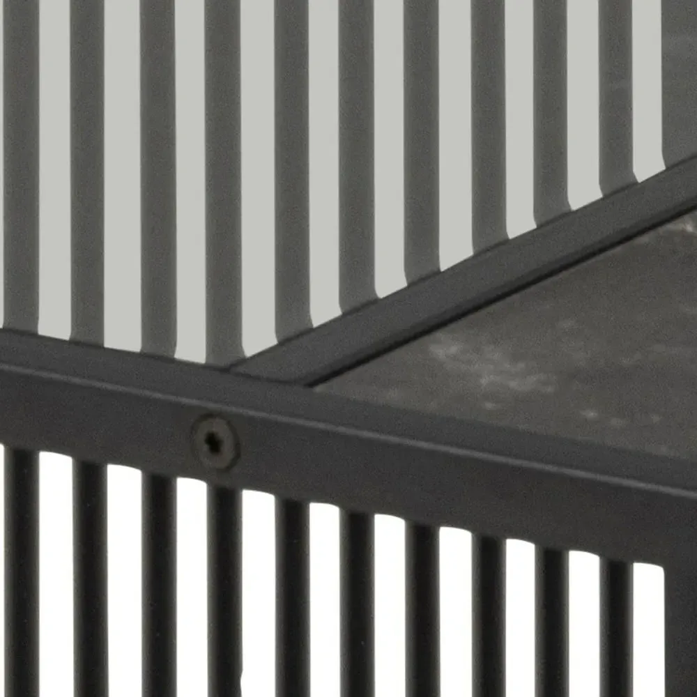 Strington 80cm Square Coffee Table - Black, Marble