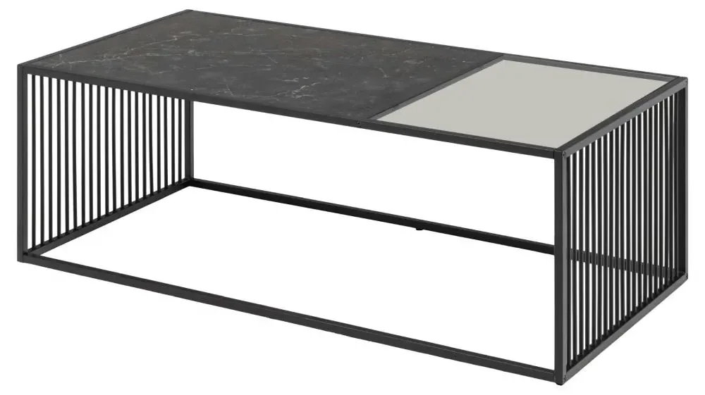 Strington Coffee Table - Black, Marble