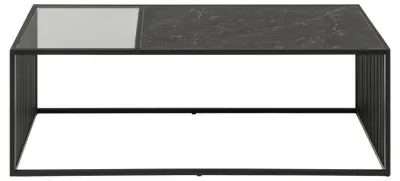 Strington Coffee Table - Black, Marble