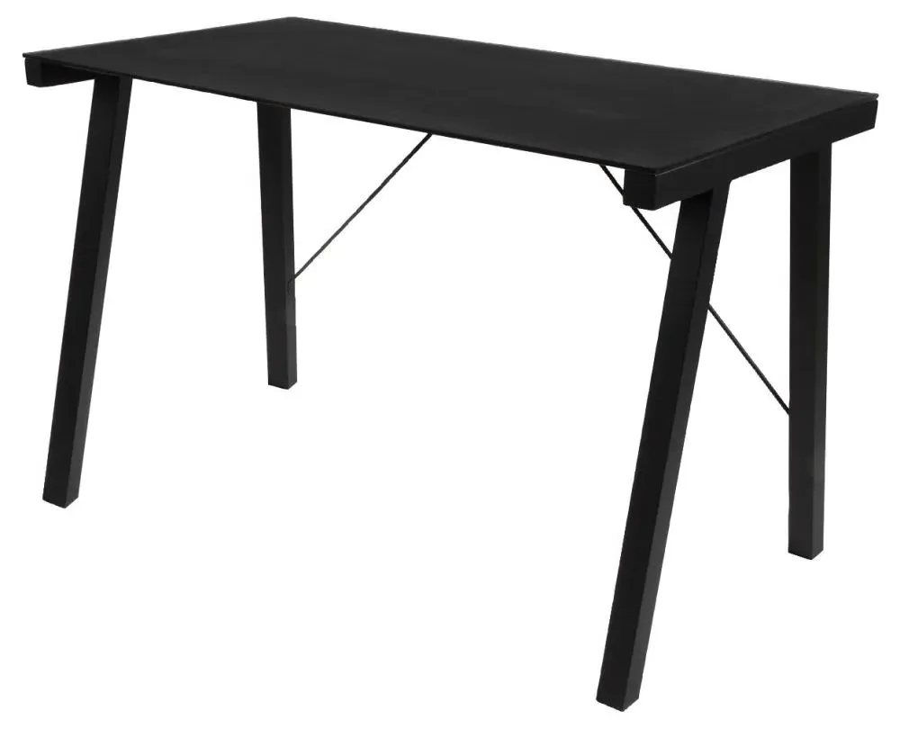Tingley Writing Desk - Black, Glass