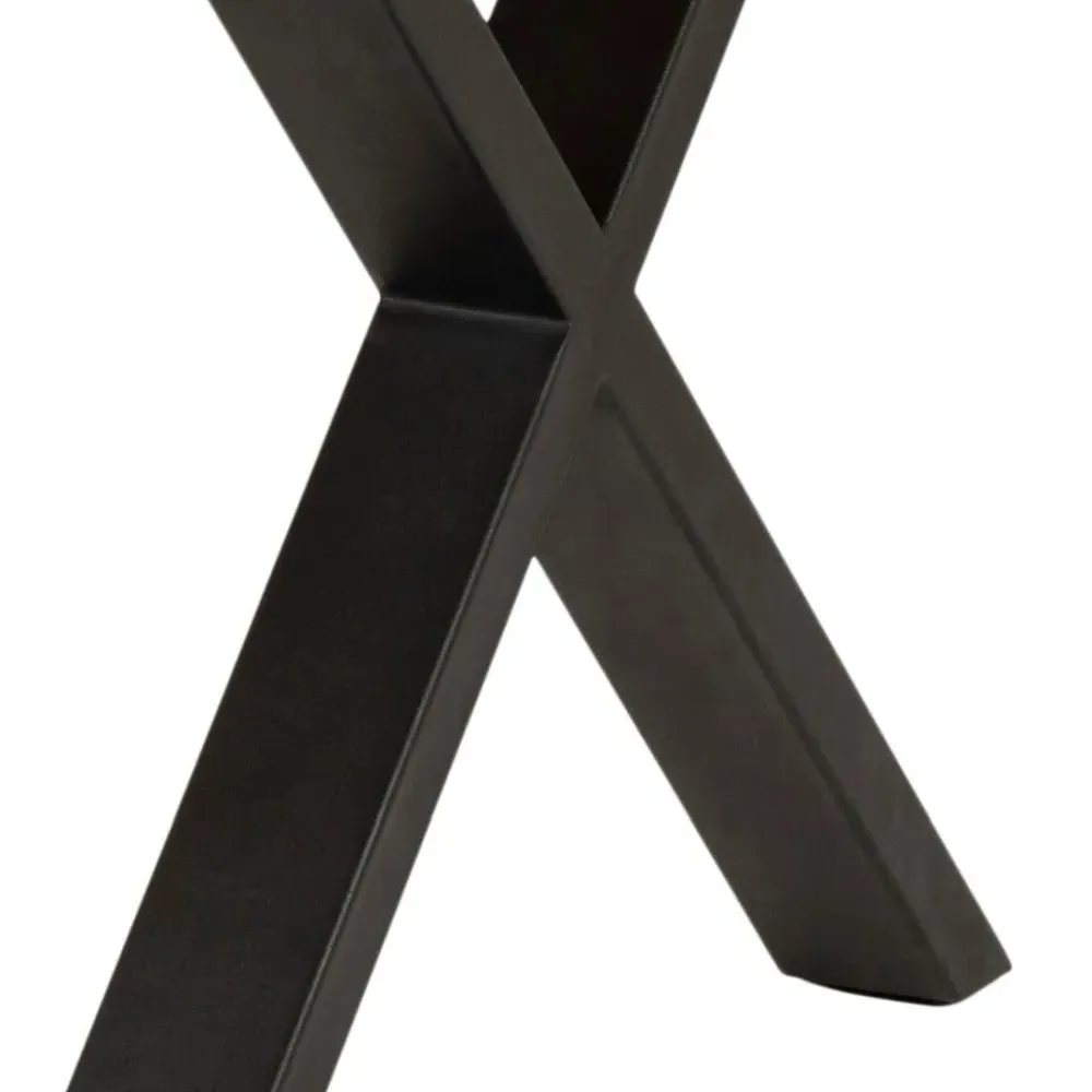 Wales Oak 6-Seater Dining Table - Wild Oak, Metal