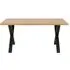 Wales Oak 6-Seater Dining Table - Wild Oak, Metal