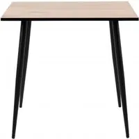 Wilma 2-Seater Square Dining Table - Oak, Metal