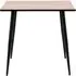 Wilma 2-Seater Square Dining Table - Oak, Metal