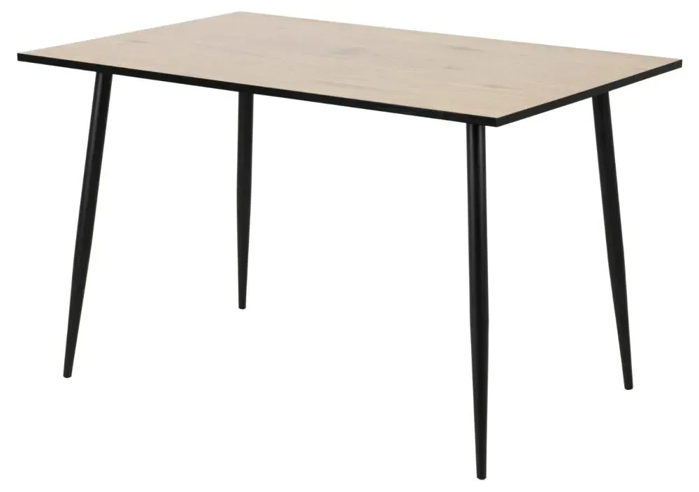 Wilma 4-Seater Dining Table - Oak, Black