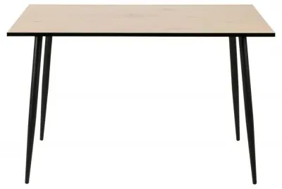 Wilma 4-Seater Dining Table - Oak, Black image